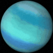 Uranus is the seventh planet from the Sun and the third-largest in our solar system. It is classified as an ice giant due to its composition of water, ammonia, and methane ices. The planet's most distinctive feature is its extreme axial tilt, which causes it to spin on its side. This unique orientation results in the most dramatic seasons in the solar system, with one pole facing the Sun for decades while the other is plunged into a long, dark winter. Uranus is surrounded by a system of faint, dark rings and has 27 known moons, many of which are named after characters from the works of William Shakespeare and Alexander Pope.